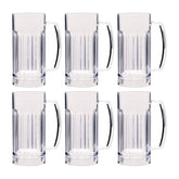 Round Clear Polycarbonate Beer Mug  dia.3.25" h:6.75" 19 oz. (Set of 6)